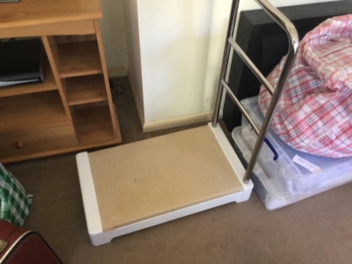 Bedroom step with bar