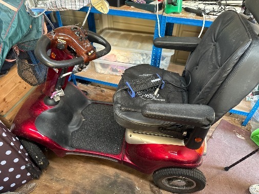 2 mobility scooters.