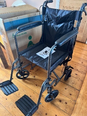 Ultra Lightweight Folding Wheelchair 10kg with Attendant Brake Travel Transit