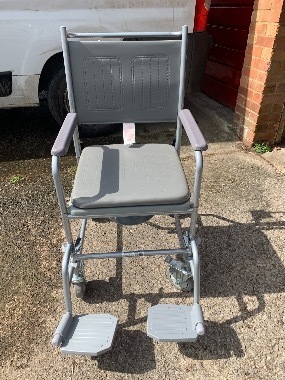 NRS wheeled commode in excellent condition 