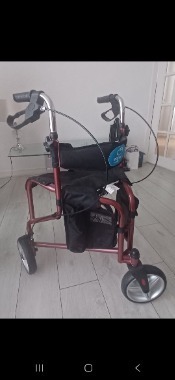 Push along walking aid