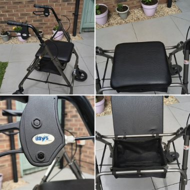 Days Rollator / Four-Wheeled Walking Aid with Seat - Excellent Condition