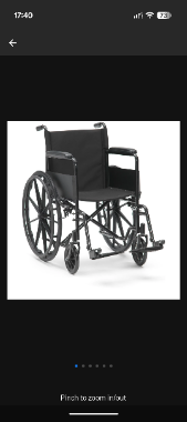 Drive Medical Black Sport Self-Propelled Wheelchair