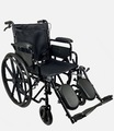 Lightweight Folding Wheelchair Elevating Padded Leg Rest Supports Self Propelled image