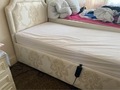Adjustable single bed with memory foam mattress