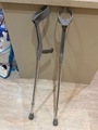 Pair of adjustable crutches with arm rests