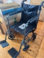 Ultra Lightweight Folding Wheelchair 10kg with Attendant Brake Travel Transit image