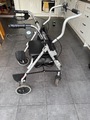 NRS Healthcare 2-in-1 Rollator and Transit Chair M58203 - Height Adjustable, Aluminium