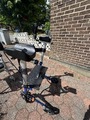MobiWalk® Upright Walker | 4 Wheeled Arthritis Rollator Outdoor Walker | Tall Standing Rollator with Seat & Forearm Support & Pneumatic Wheels | Improves Posture | Bio-Lec Mobility (Blue)