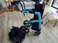 Rollator converts into wheelchair