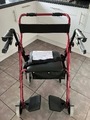 Mobility walker with seat