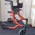 Lightweight walking frame seat and breaks
