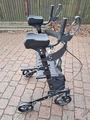 Helavo 4-Wheel Rollator Walker All Terrain Black with Seat New (Used Once) VGC image